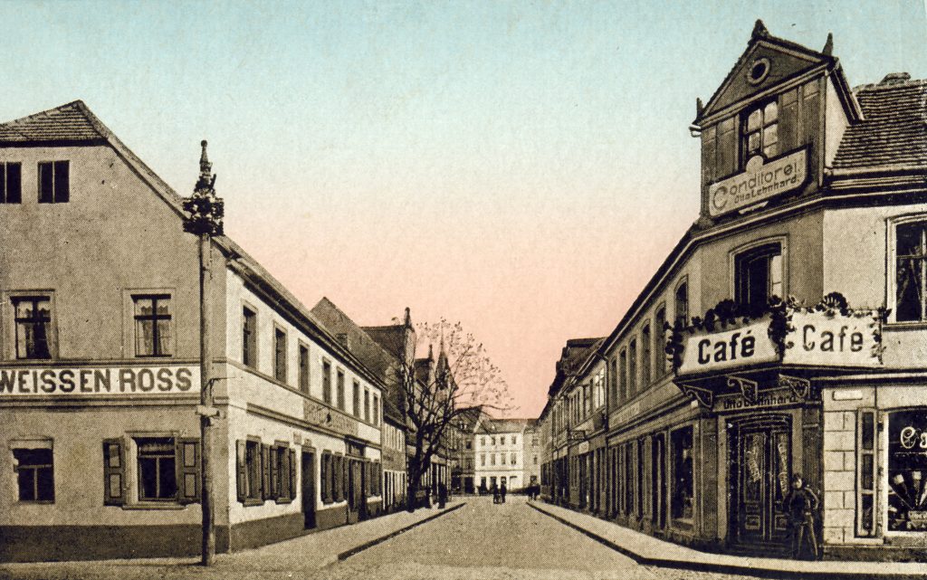 Postkarte Elsterwerda, Hauptstraße um 1910