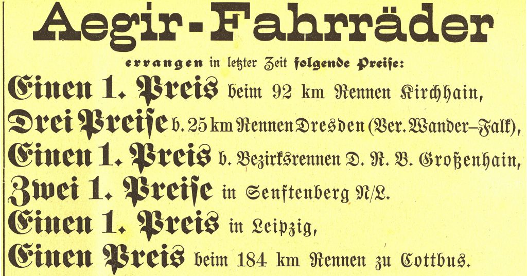 Anzeige im Liebenwerdaer Kreisblatt vom 10.10.1896